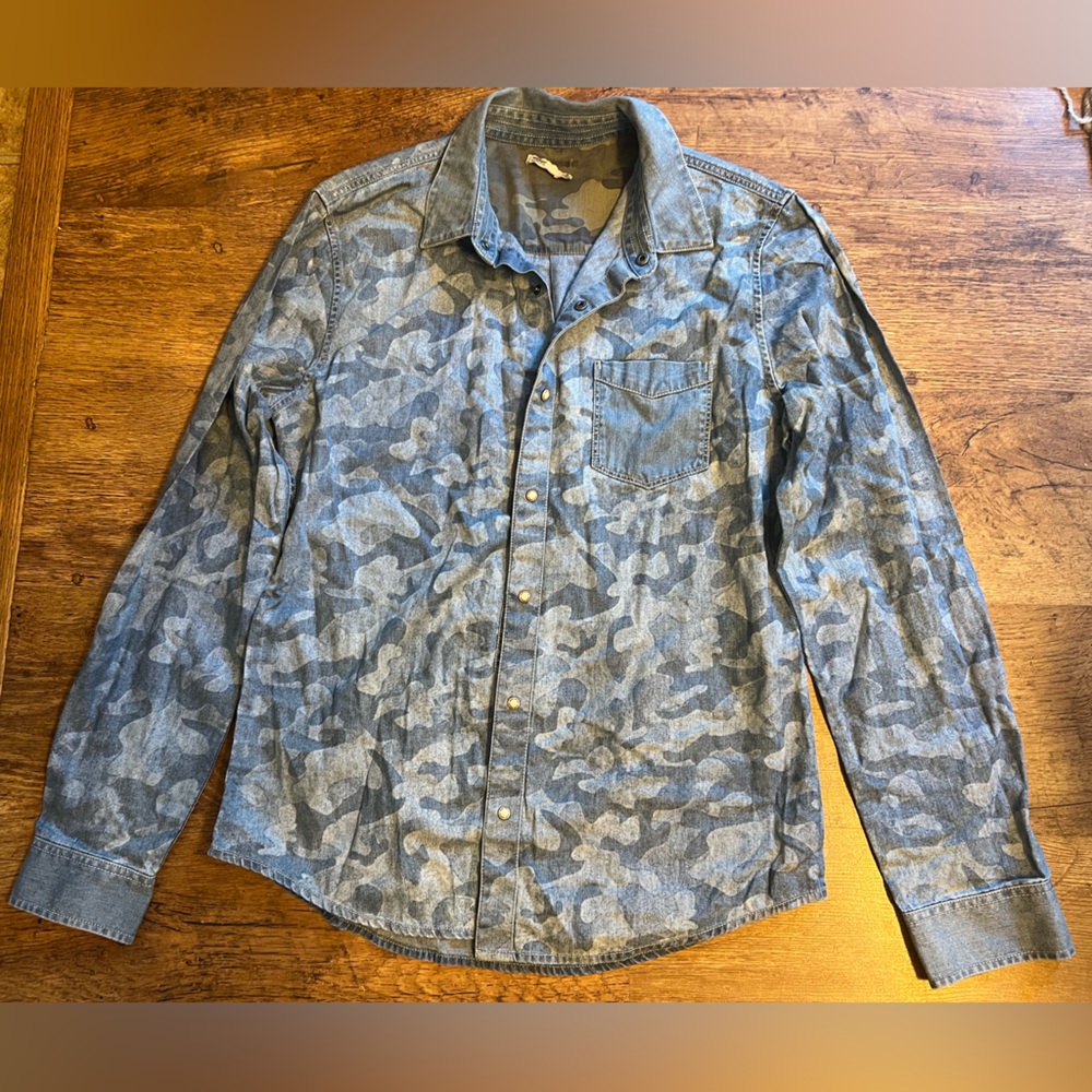 Silver Jeans Blue Dinem Camouflage Shirt
